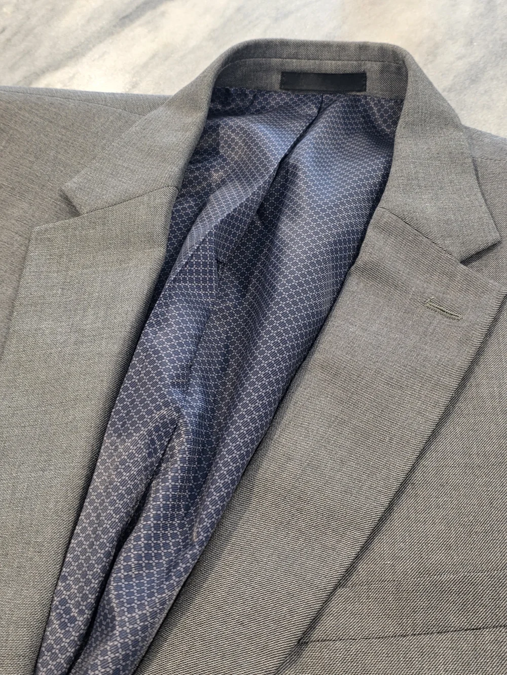 48R Men's Van Heusen Cool Flex Slim Fit Blazer Gray 2 Button Sport Coat